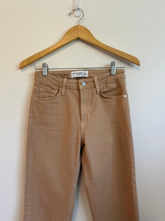 Just Black Denim Straight Leg Tan Jeans | Size 24
