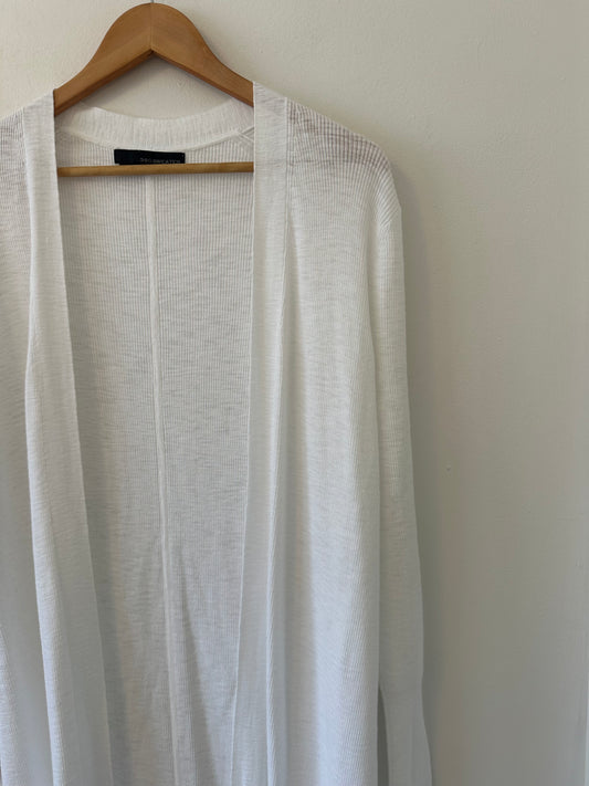 360 Cashmere Cotton Tabitha Cardigan in White | Size Medium