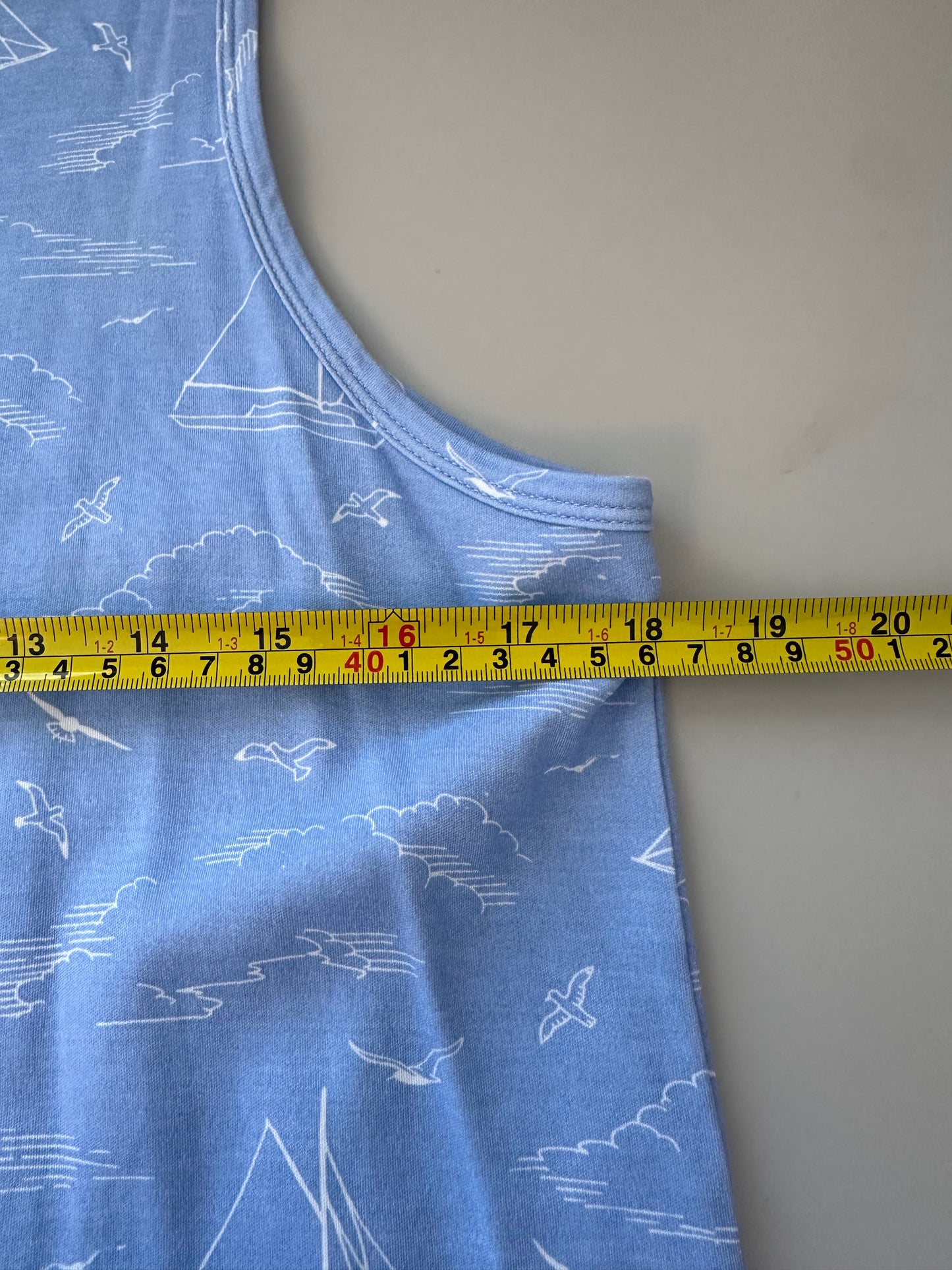 Nantucket Kids Blue Printed Tank Dress | Size Large