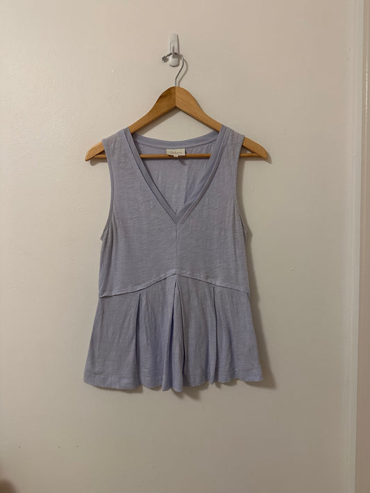 Anthropologie Deletta Amalia Peplum Tank Top in Lavender | Size Medium