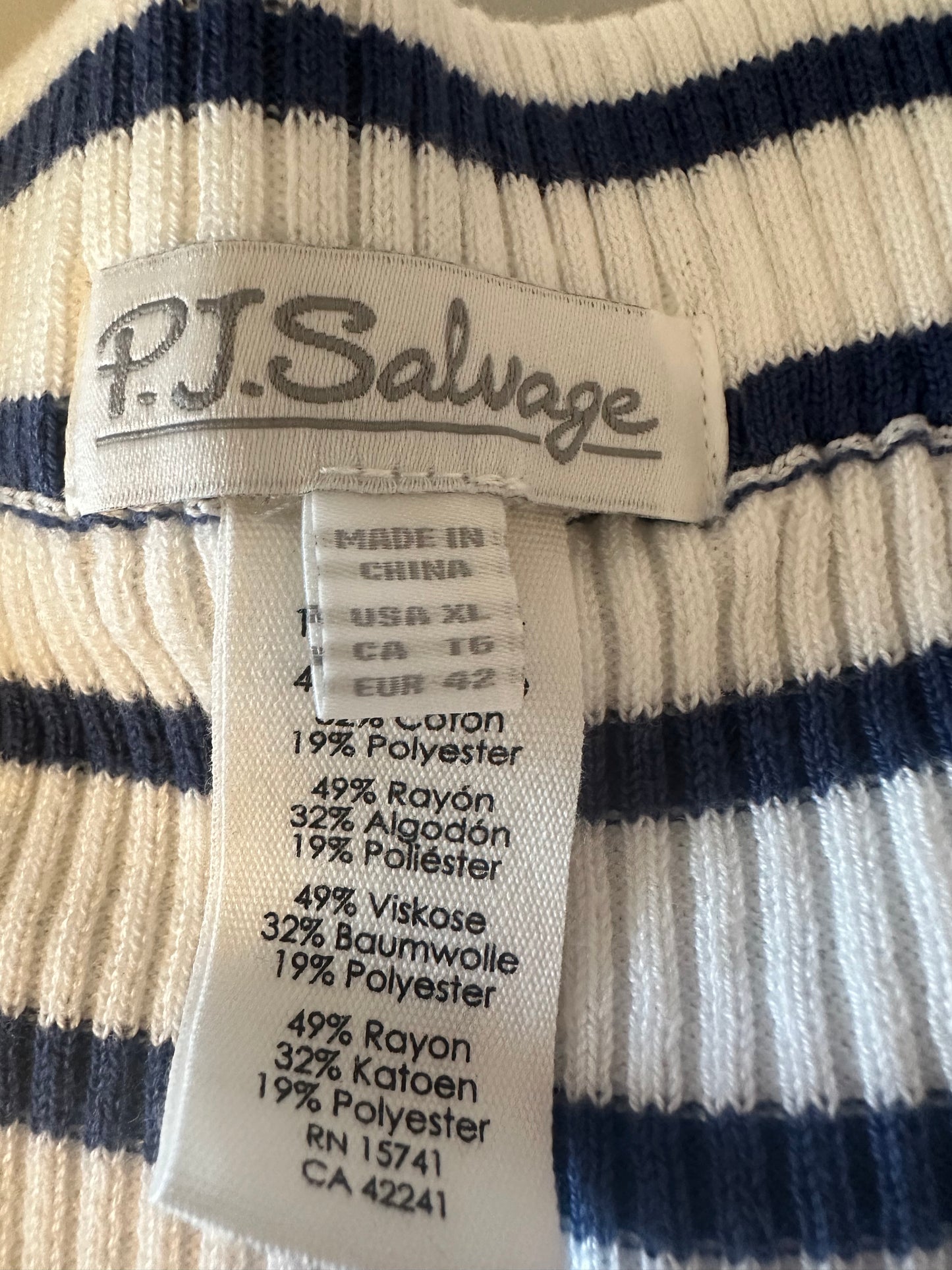 NWT PJ Salvage Striped Seaside Ribbed Shorts | Size XL