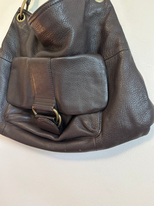 Hobo Brown Leather Shoulder Bag