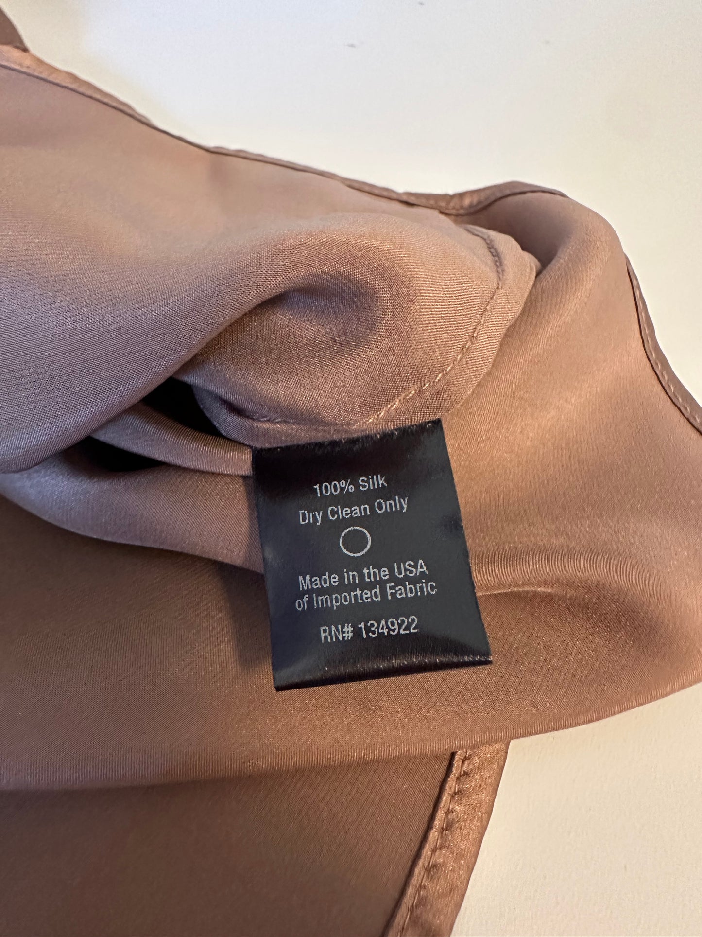 NWT Emerson Fry Silk Frankie Blouse in Latte Brown | Size Medium