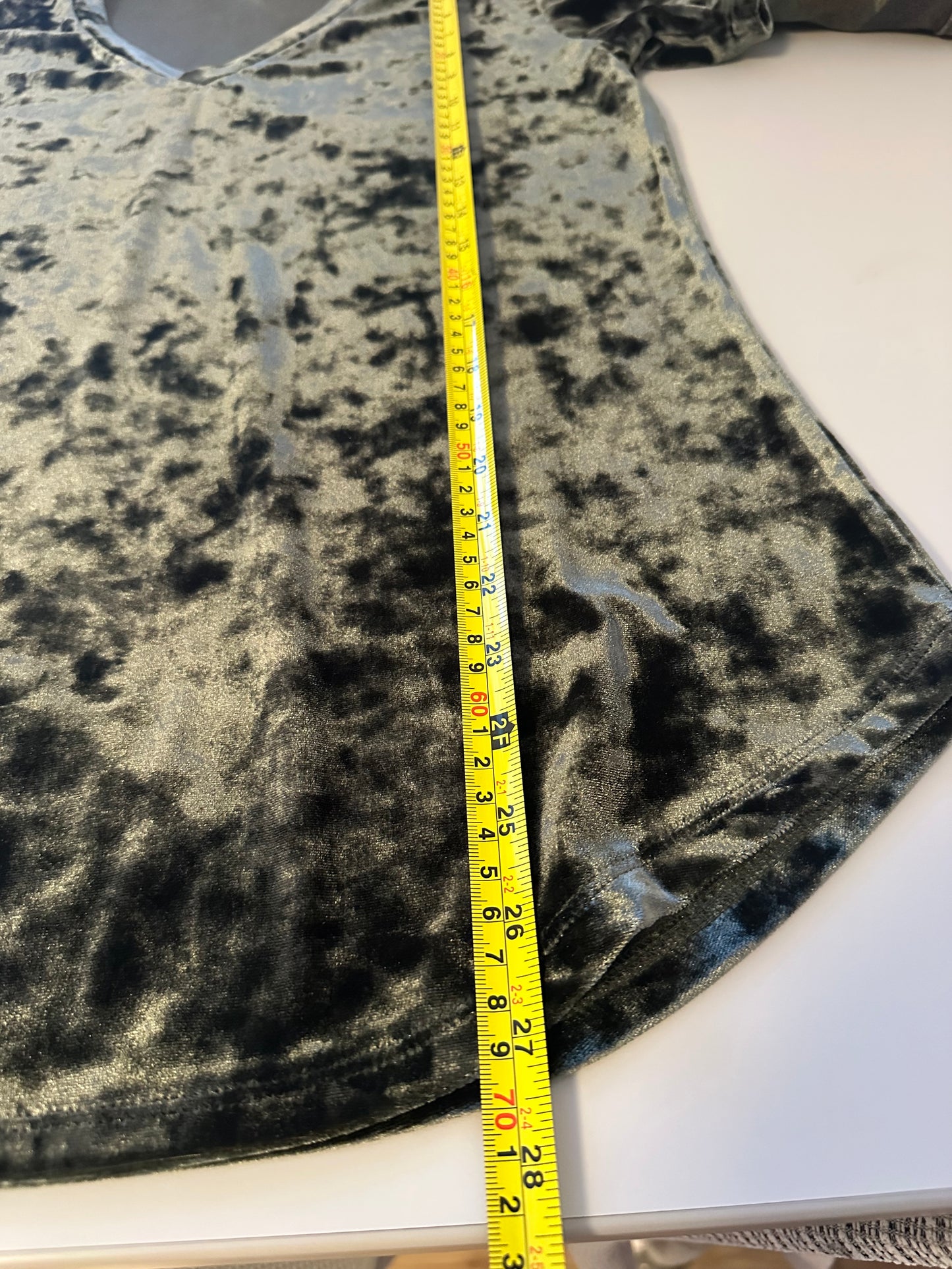 Z Supply Green Crushed Velvet Short Sleeve T-Shirt | Size Small