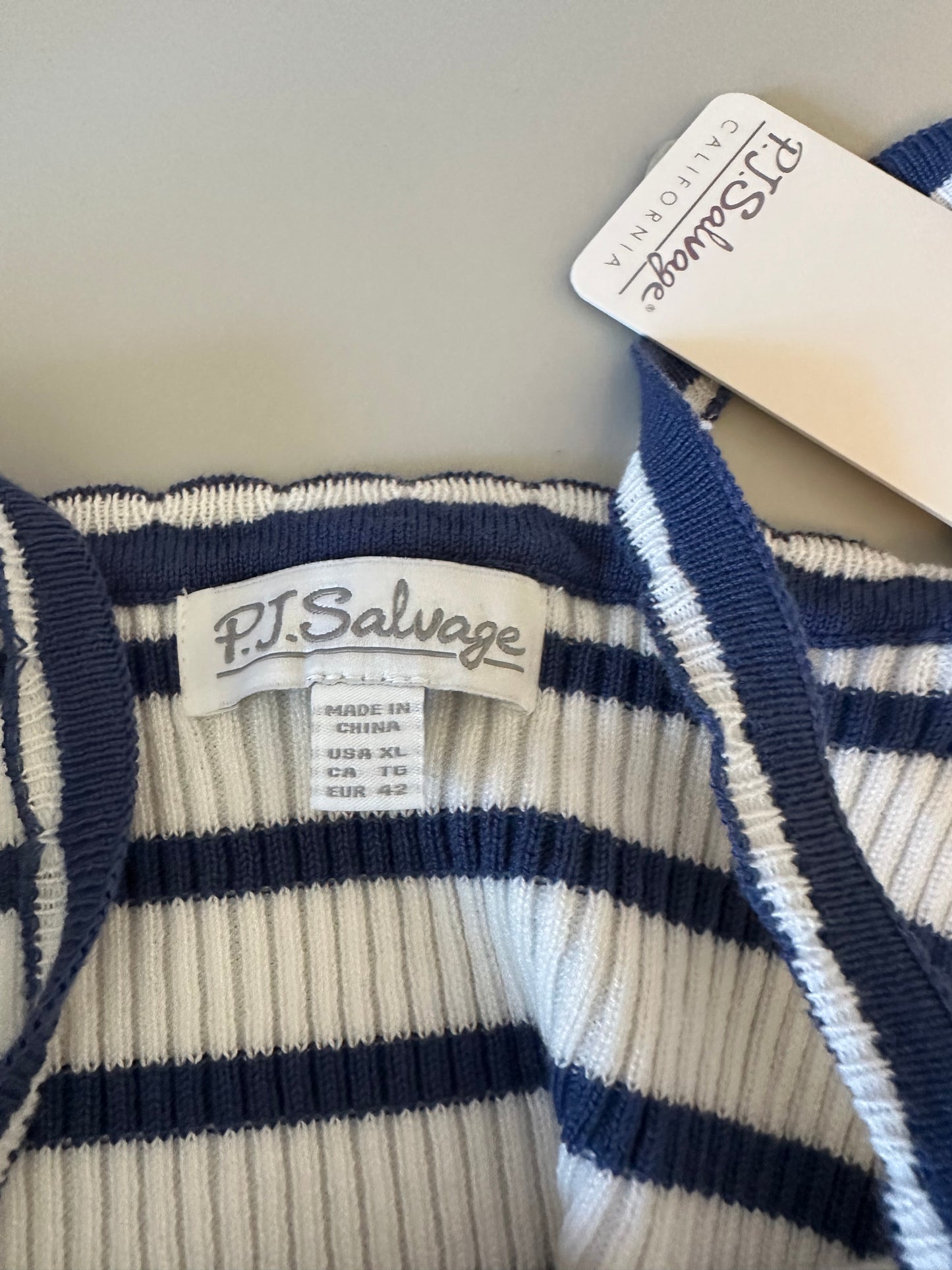 NWT PJ Salvage Seaside Cami Striped Tank Top | Size XL