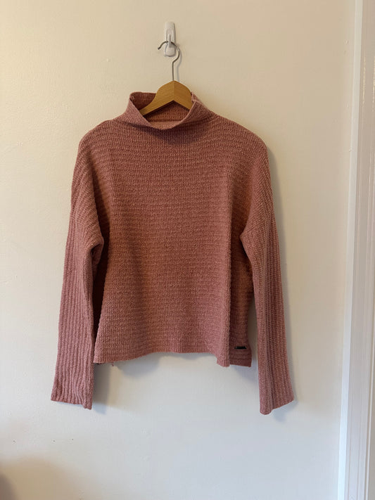 Carve Designs Livia Waffle Knit Mock Neck Sweater | Size Small