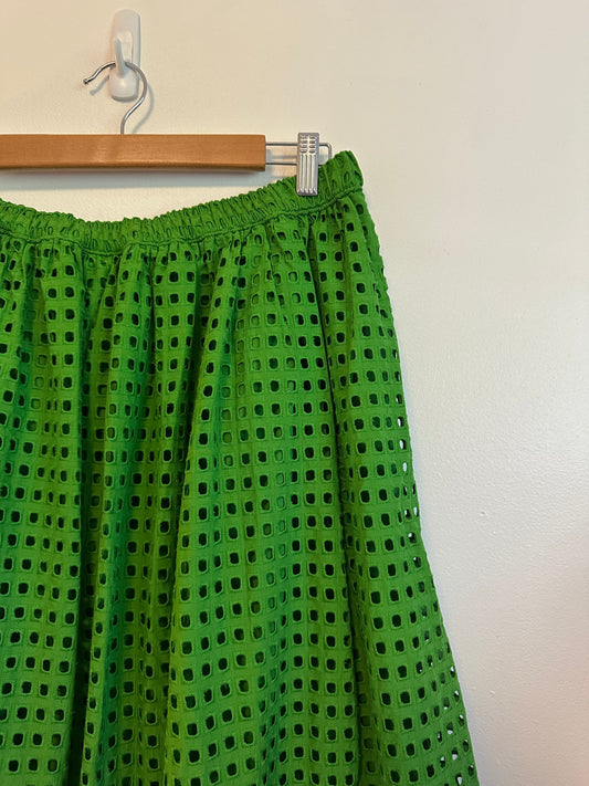 NWT Kate Spade x Target Green Eyelet Cotton Skirt | Size Medium