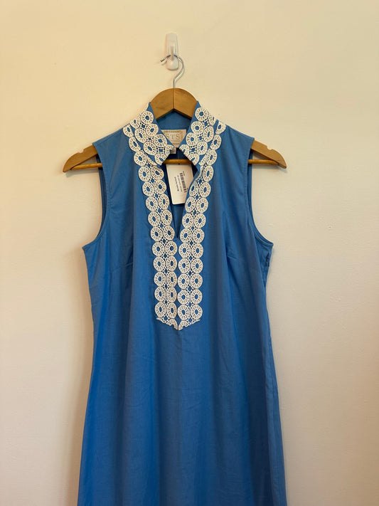 Sail to Sable Cotton and Linen Classic Long Dress | Size Small