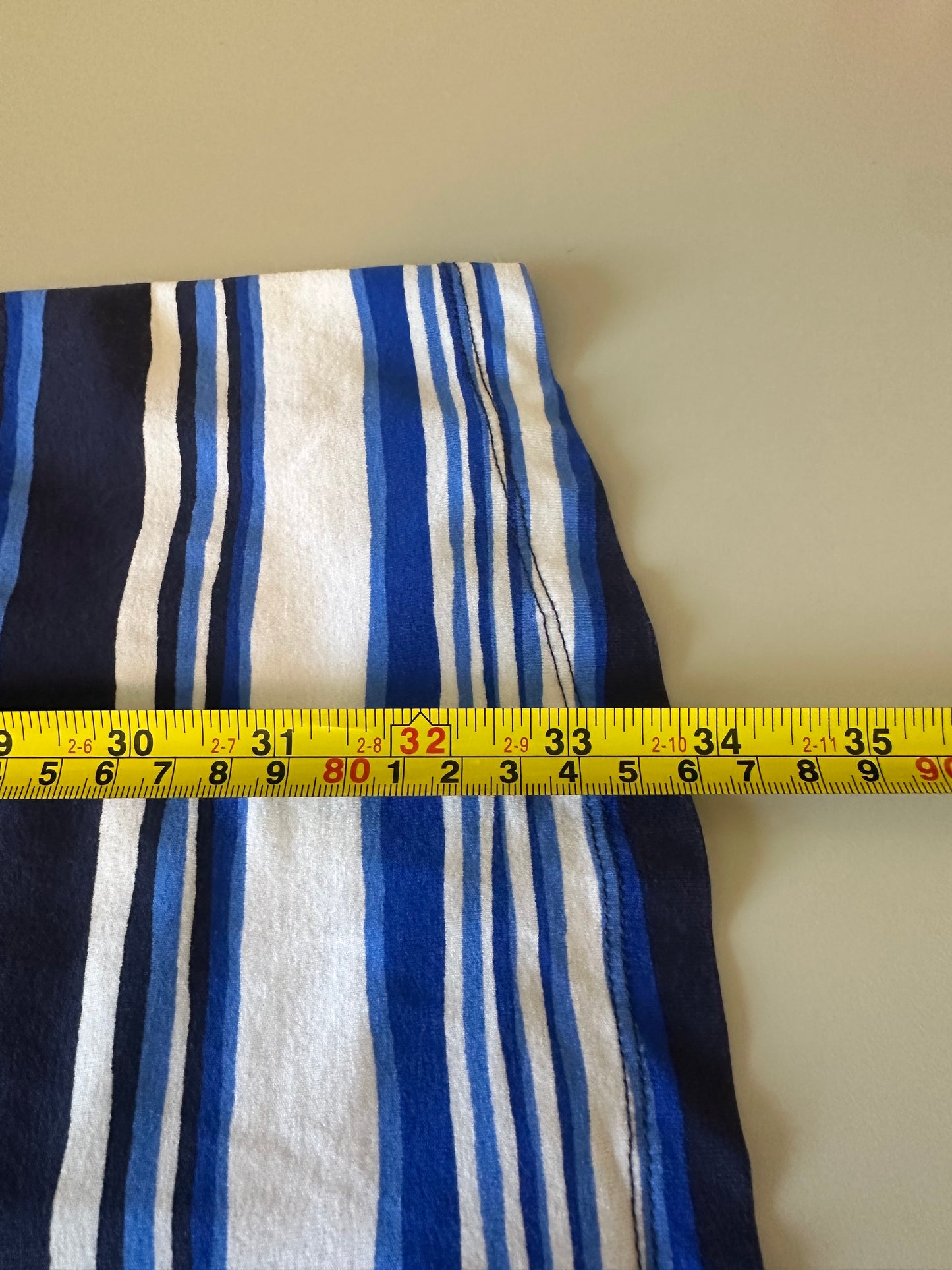Lilly Pulitzer Stetch Jersey V-Neck Blue Stripe T-Shirt Dress | Size Medium