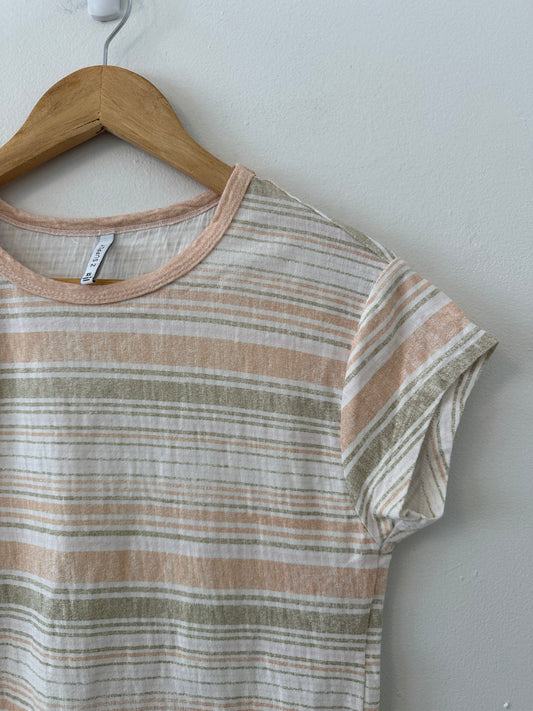 Z Supply Striped Cotton Crewneck T-Shirt | Size XS