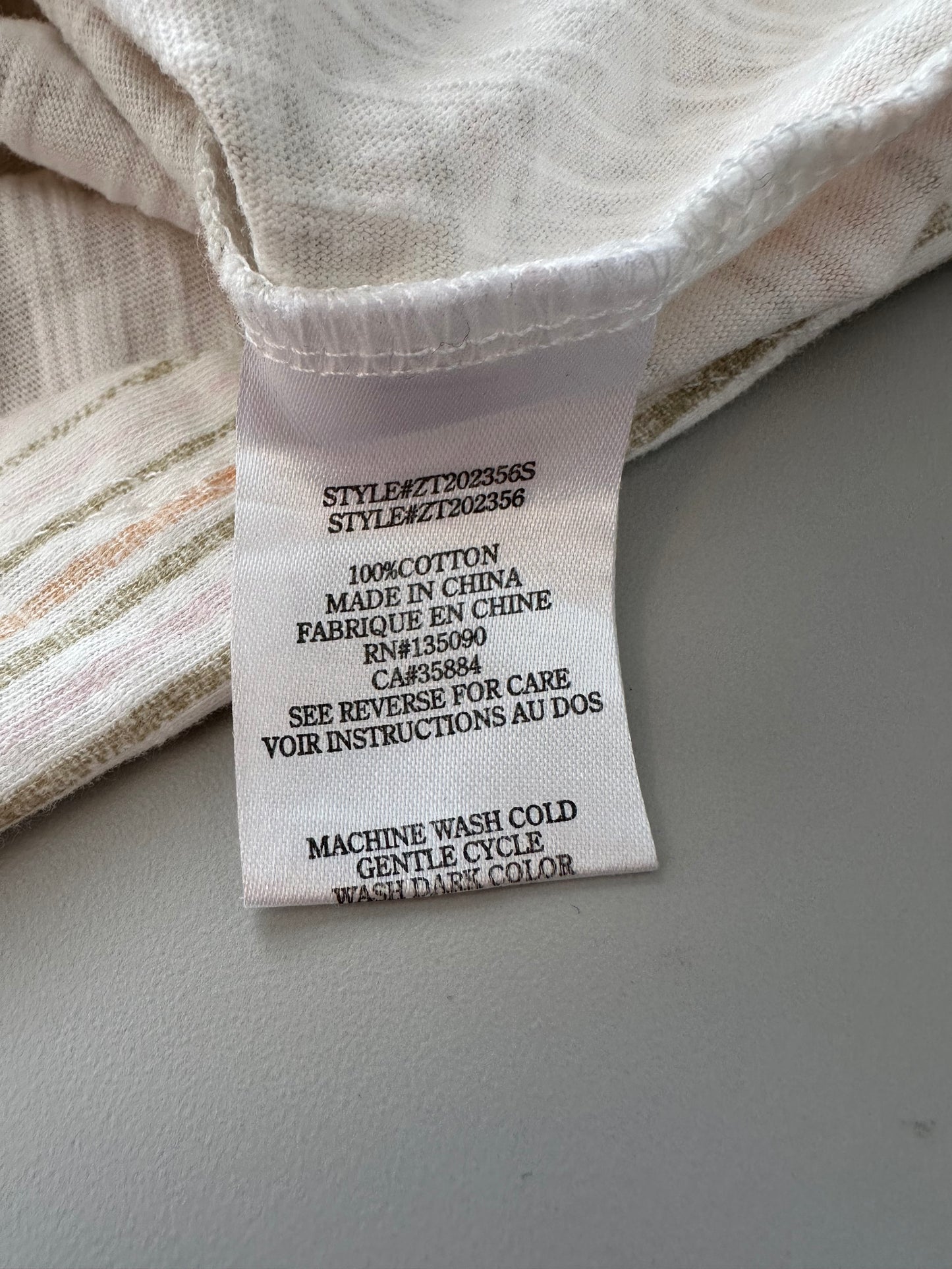 Z Supply Striped Cotton Crewneck T-Shirt | Size XS