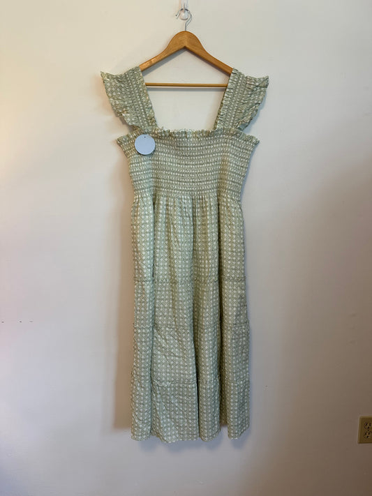 NWT Hill House Home Ellie Nap Dress in Green Basketweave | Size XXL