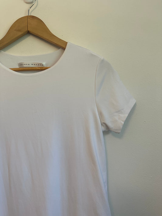 Susana Monaco White Short Sleeve T-Shirt Dress | Size Large