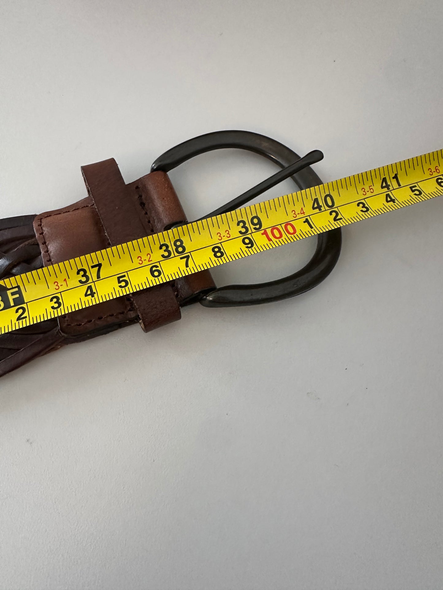 Banana Republic Brown Leather Woven Belt | Size XS
