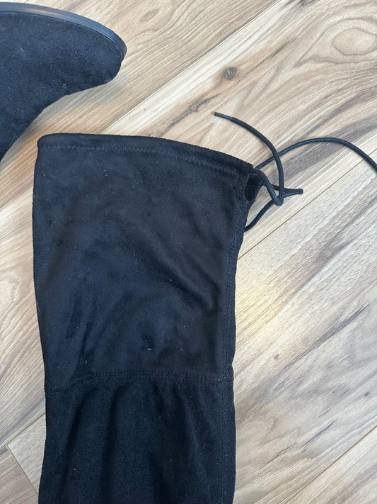 Charles David Black Suede Over the Knee Boots | Size 6