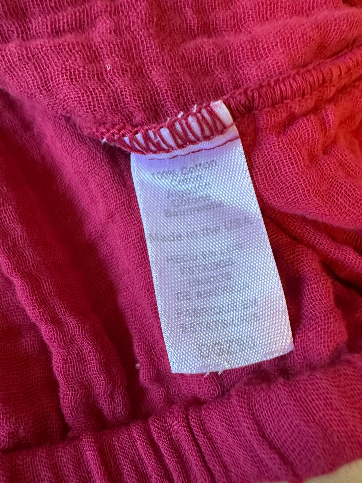 Michael Stars Isabel Cotton Convertible Top in Dark Pink | Size Small