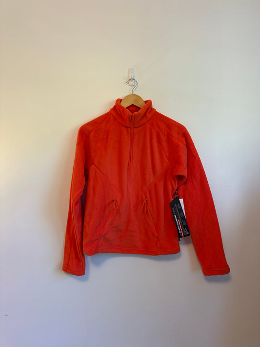 NWT Halfdays Bonnie Polartec® Fleece Midlayer in Spritz Orange | Size XS