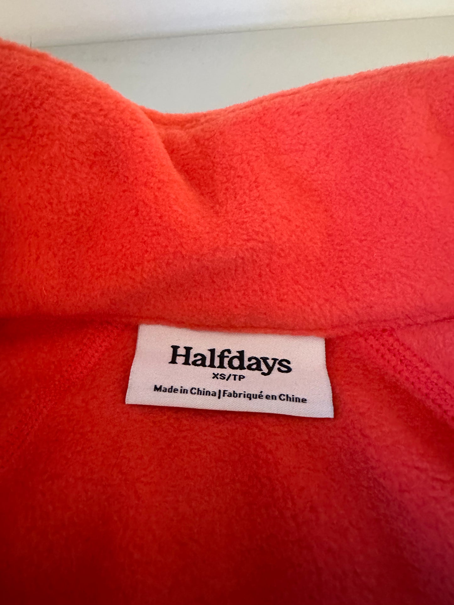 NWT Halfdays Bonnie Polartec® Fleece Midlayer in Spritz Orange | Size XS