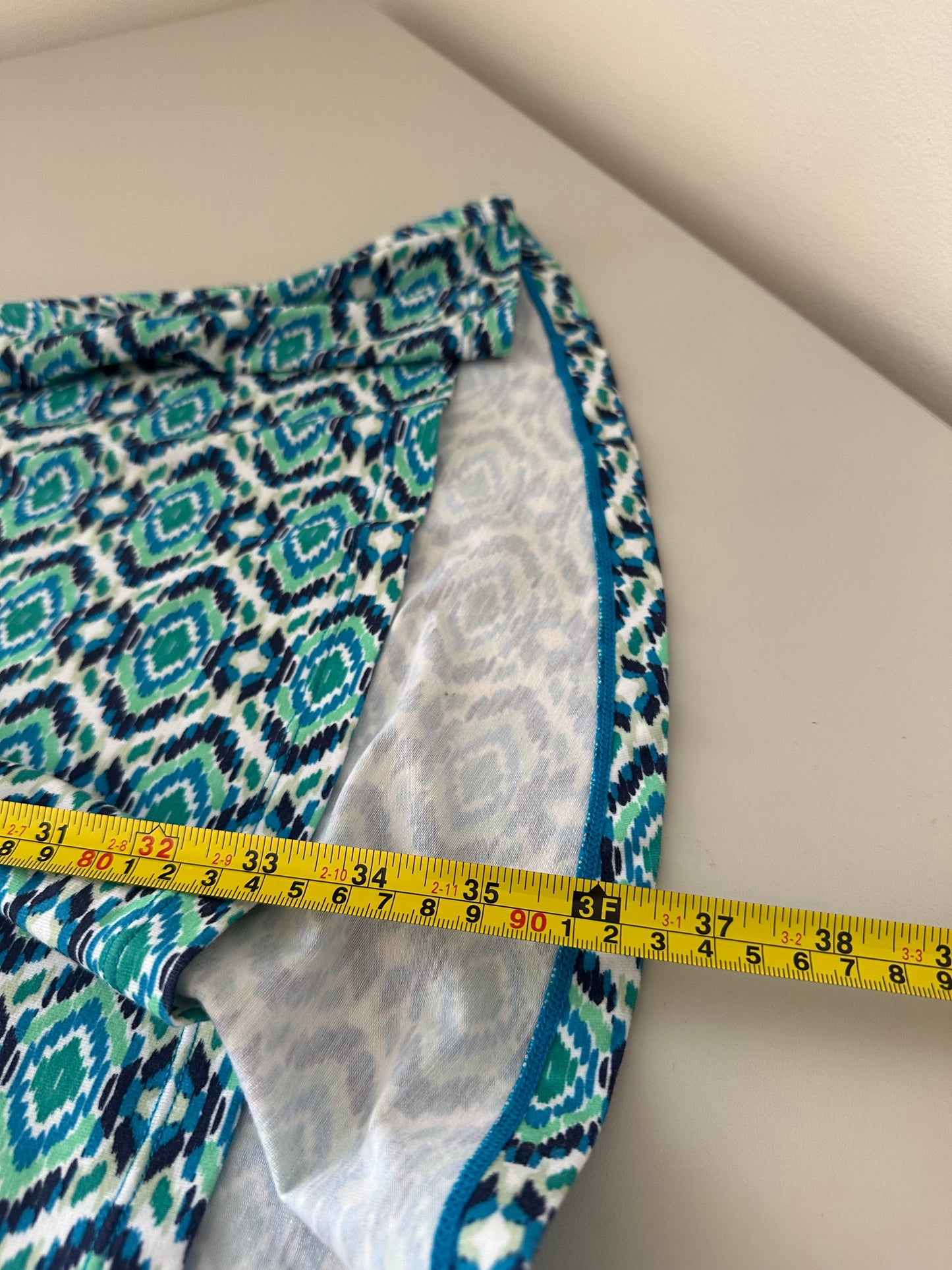 Prana Cali Racerback Blue Aztec Print Dress | Size Small