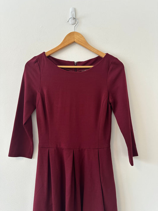 Banana Republic Maroon Red Fit and Flare Dress | Size 2