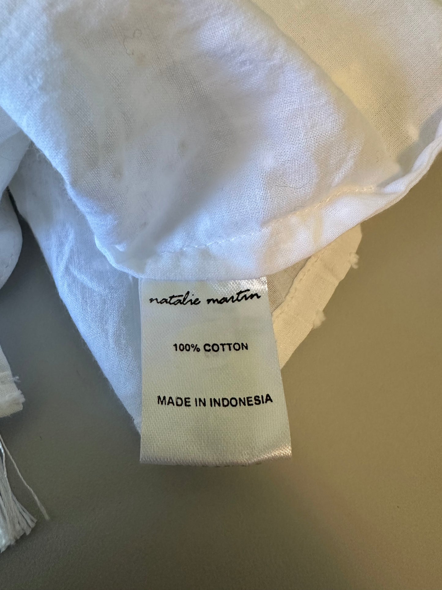 NWT Natalie Martin Kio Top in White Swiss Dot Cotton | Size XS