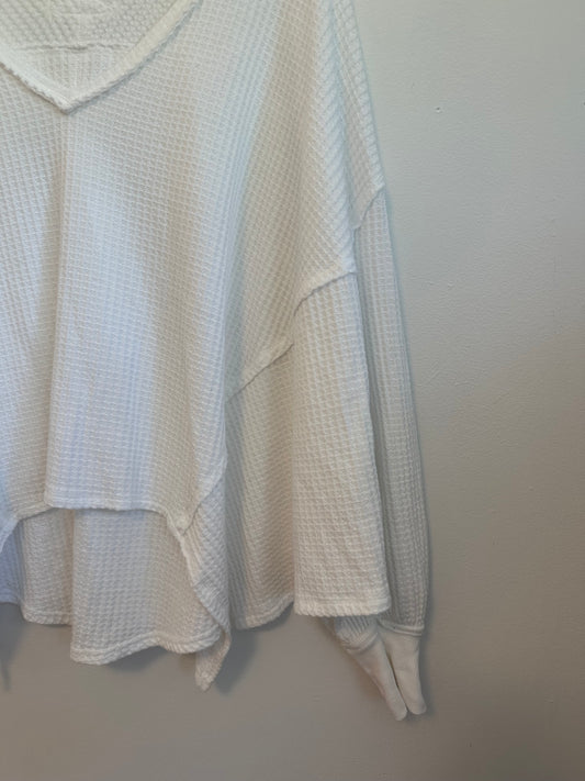 Free People We The Free Coraline Thermal Top in Ivory | Size XS