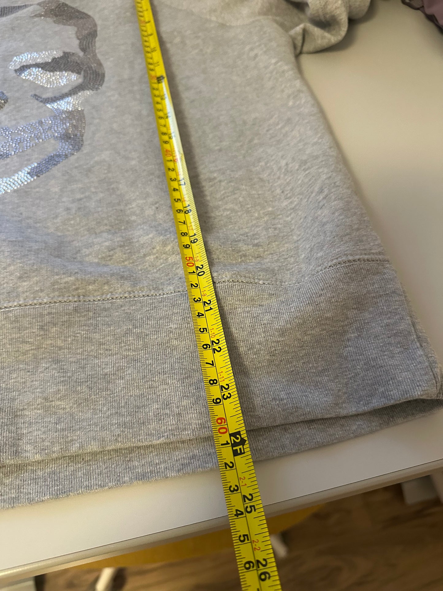 Zadig & Voltaire Gray Embellished Skull Sweatshirt | Size XS