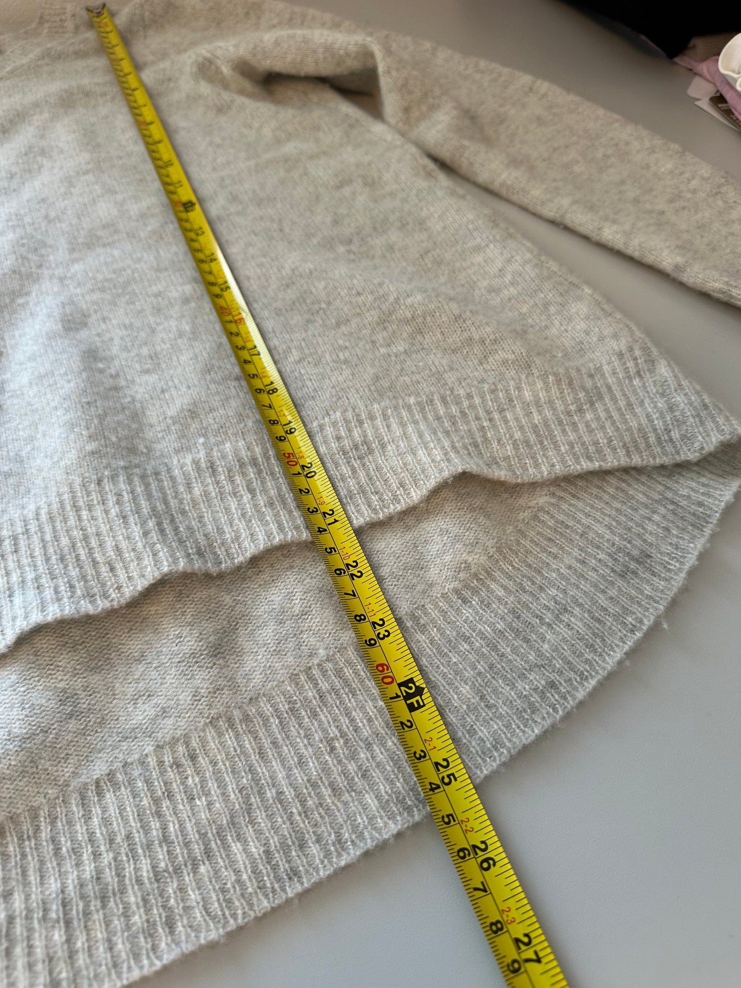 Oats Cashmere Oatmeal High Low Sweater | Size Small