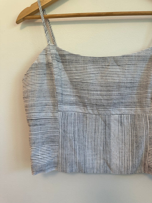 NWT Gentle Fawn Roxanne Tank in Black Stripe | Size Large