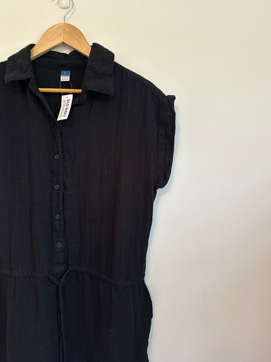 NWT Old Navy Cotton Romper in Black | Size Small