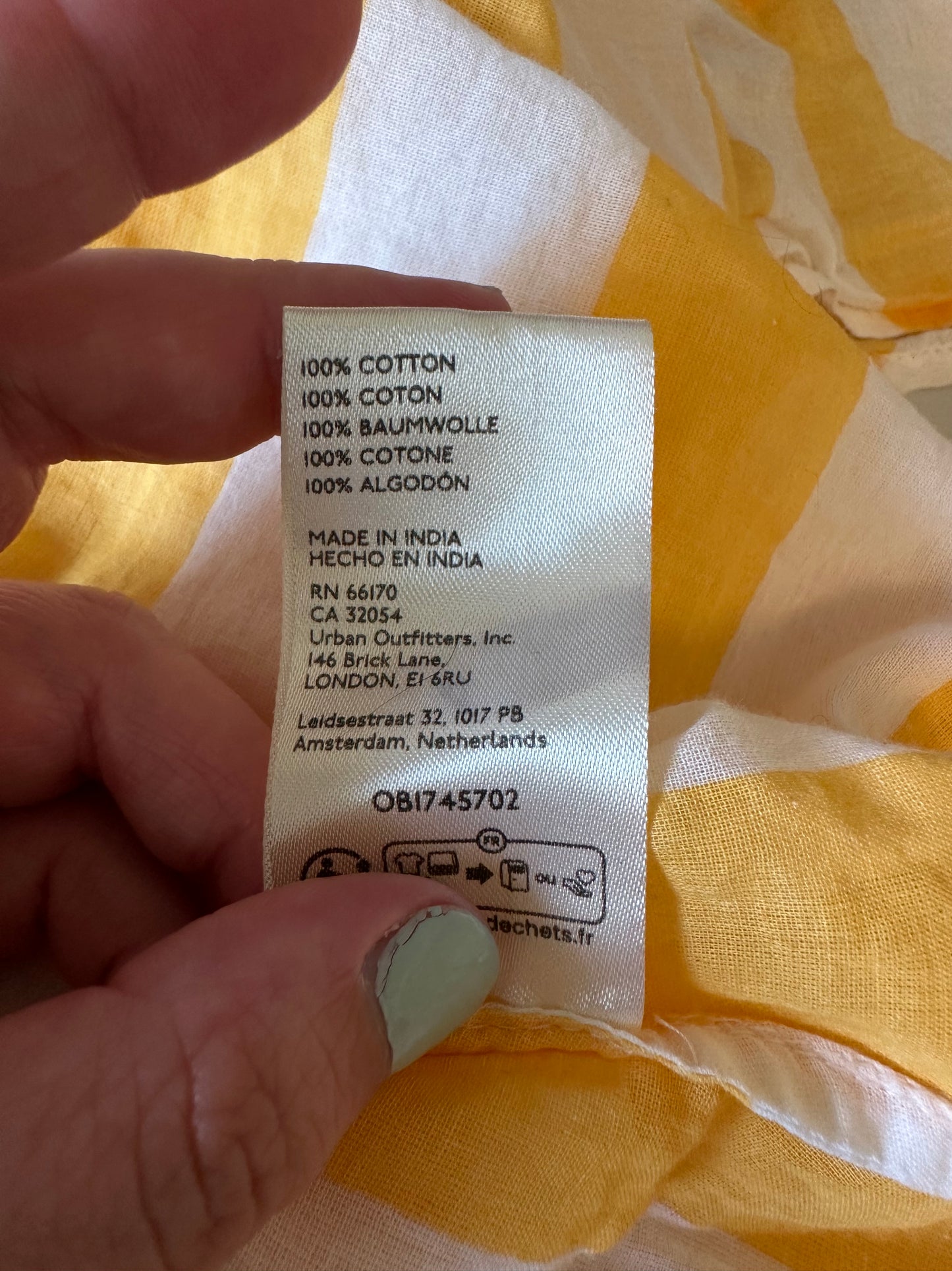 Free People x We The Free Float Away Stripe Shirt in Yellow and White | Size XS