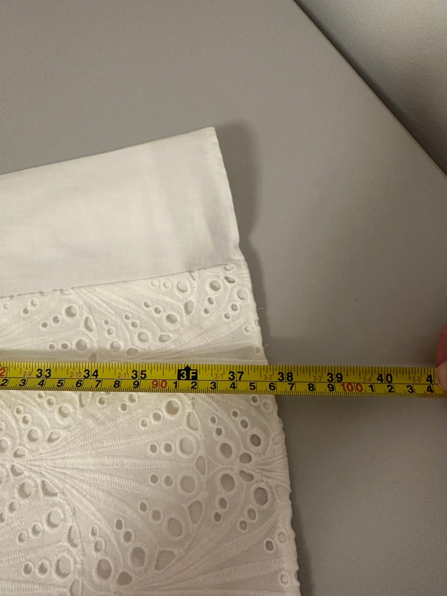 Amur Orla Mini Dress in White Cotton Eyelet | Size 4