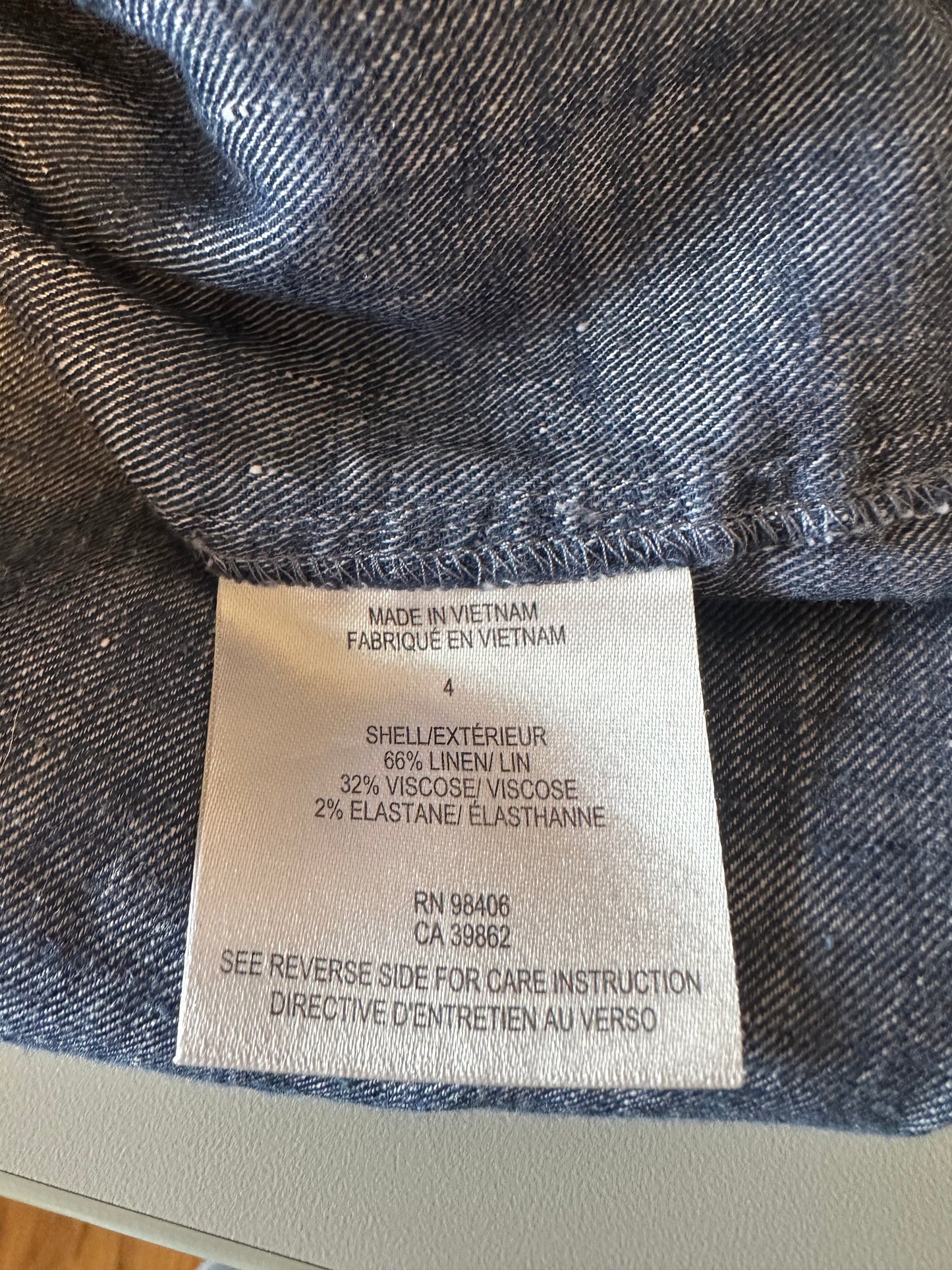 Theory Linen Blend Chambray Denim Shift Dress | Size 4