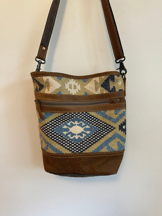 Myra Bag Kilim Woven Canvas Crossbody Shoulder Bag