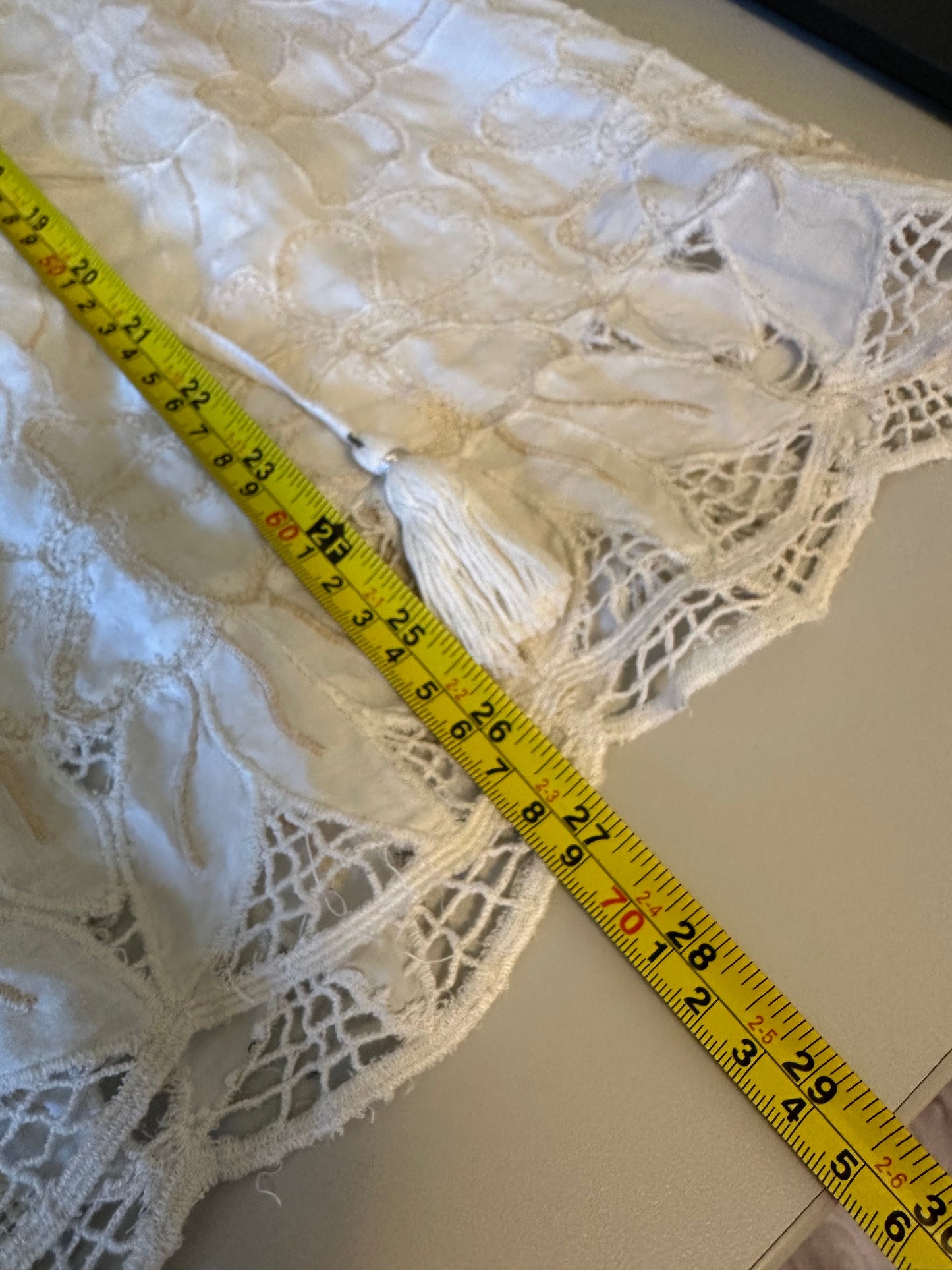 Feather Bone Ivory Lace Blouse | Size 14