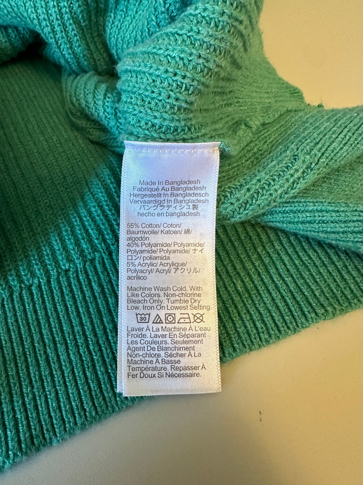 J.Crew Gold Button Raglan Crewneck Sweater in Green | Size XL