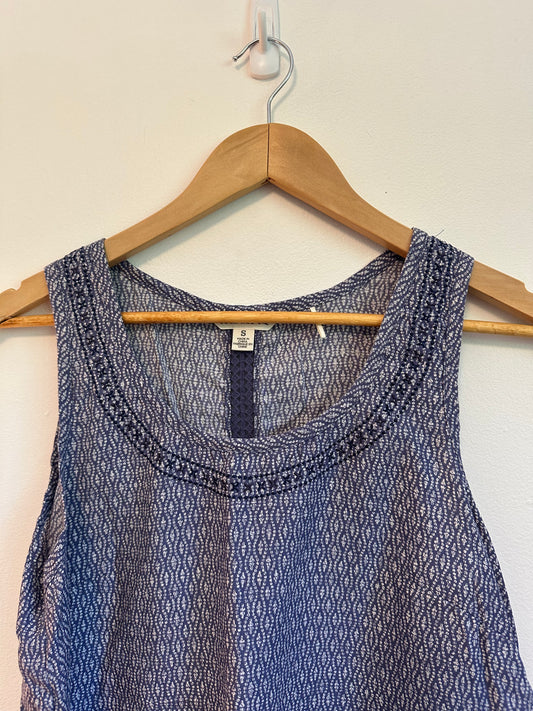 Toad&Co Purple Patterned Tank Top | Size Small