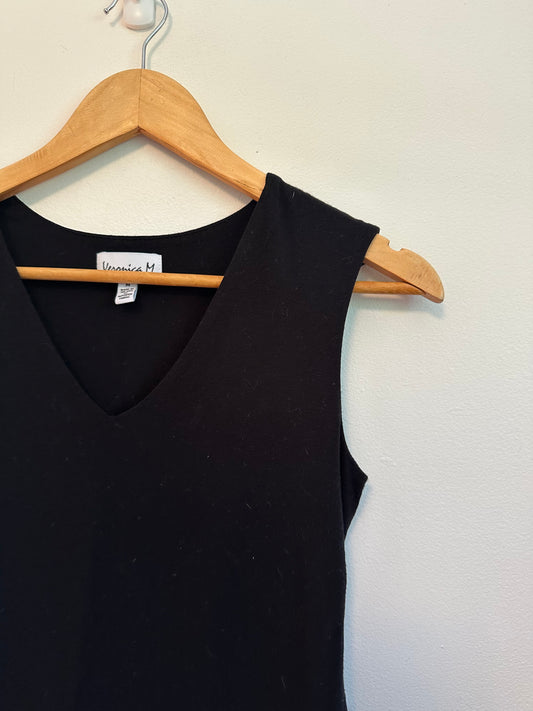 Veronica M Black Jersey Tank Top | Size Medium