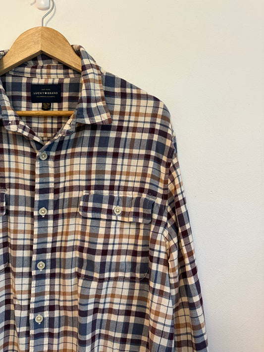 Lucky Brand Plaid Button Down Shirt | Size XL