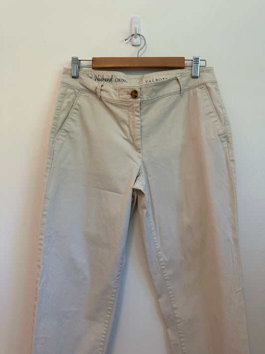 Talbots Relaxed Fit Weekend Relaxed Fit Stretch Cotton Chino | Size 8P