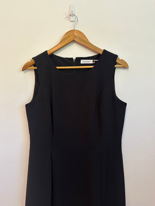 Calvin Klein Classic Black Sheath Dress | Size 8