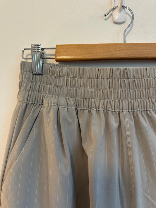Vuori Pinstripe Smocked High Rise Athletic Shorts | Size Medium
