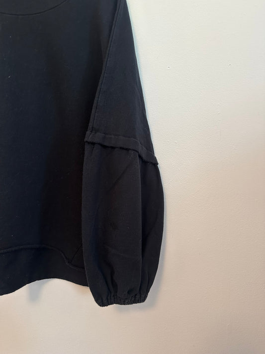 Planet Billow Sleeve Sweatshirt in Black Cotton | Size 1