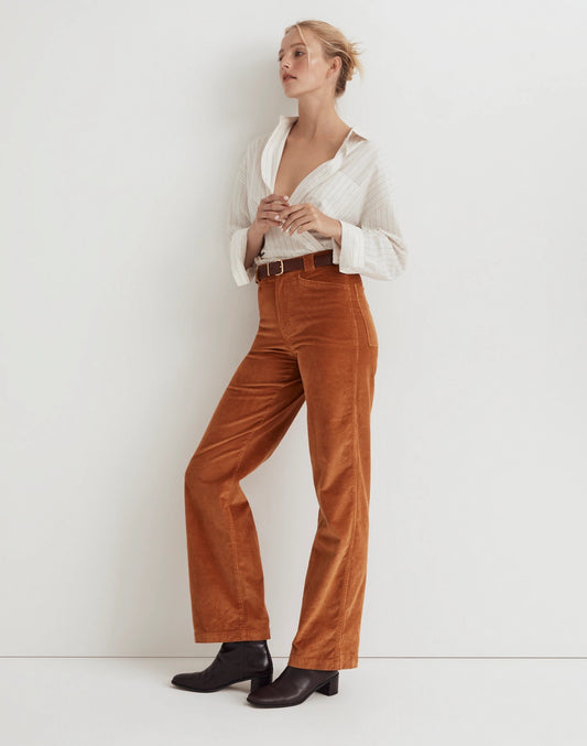 Madewell The Perfect Vintage Wide Leg Corduroy Jeans in Fresh Cider | Size 25