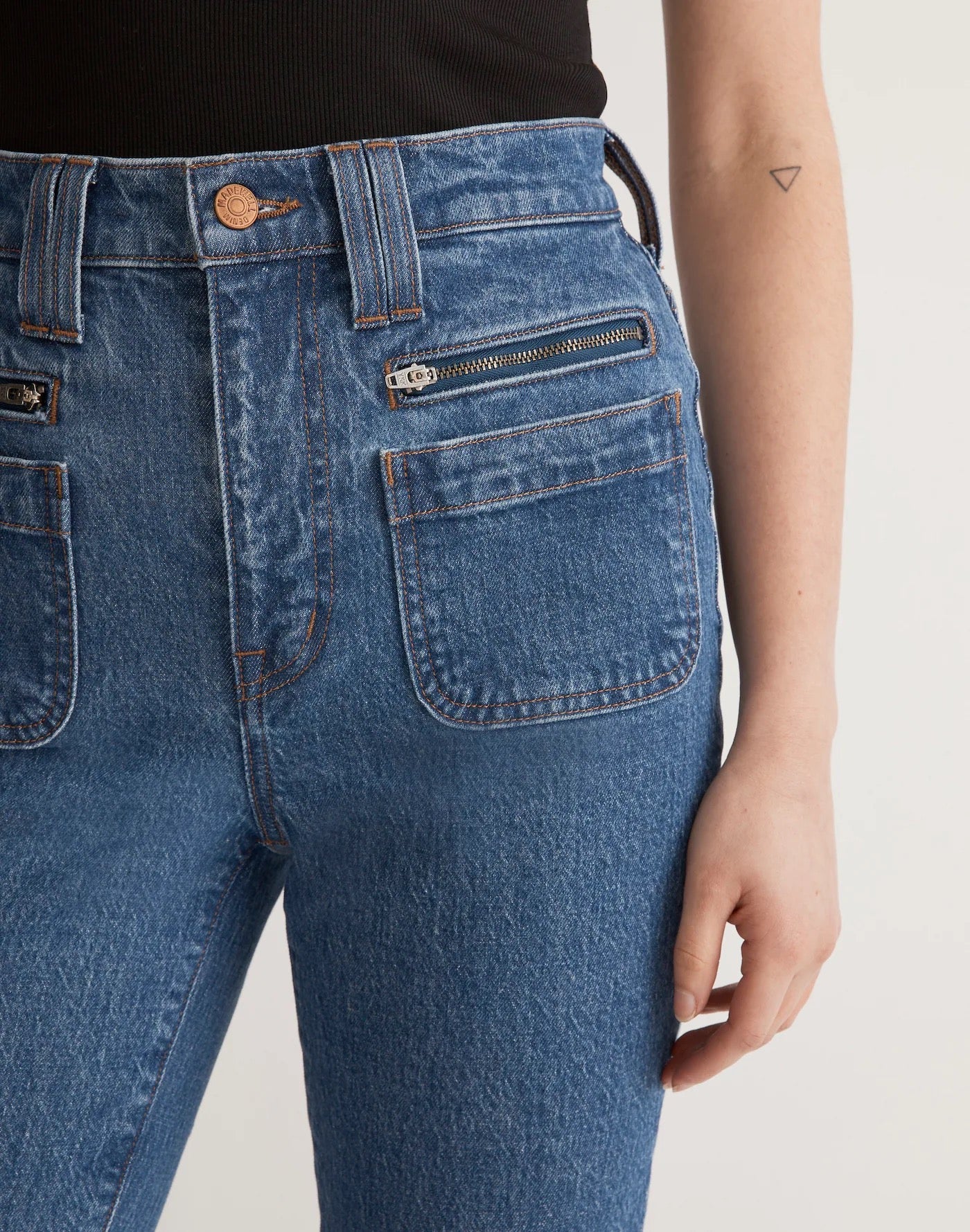 Madewell The Perfect Vintage Flare Patch Pocket Jeans | Size 30