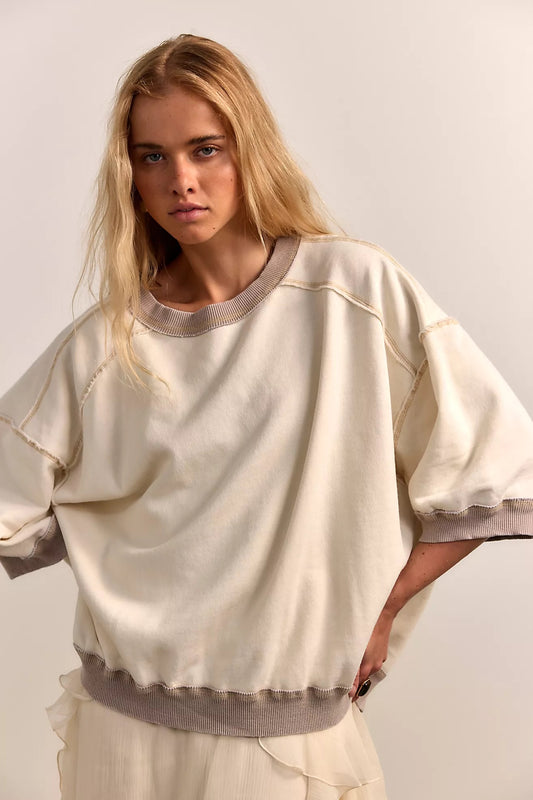 Free People We The Free Everything Pullover in Nilla Cream | Size XS