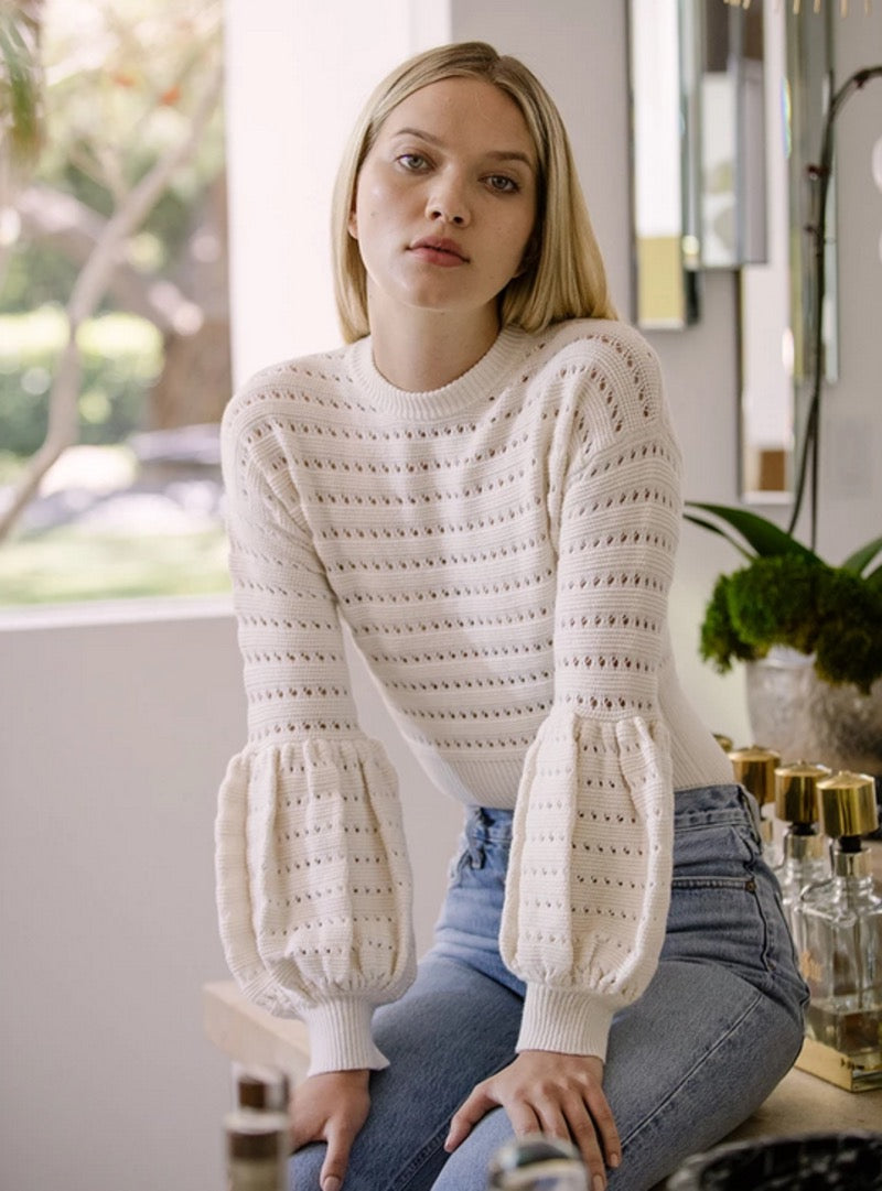 Misa Los Angeles Vayda Sweater in Light Blue | Size Medium