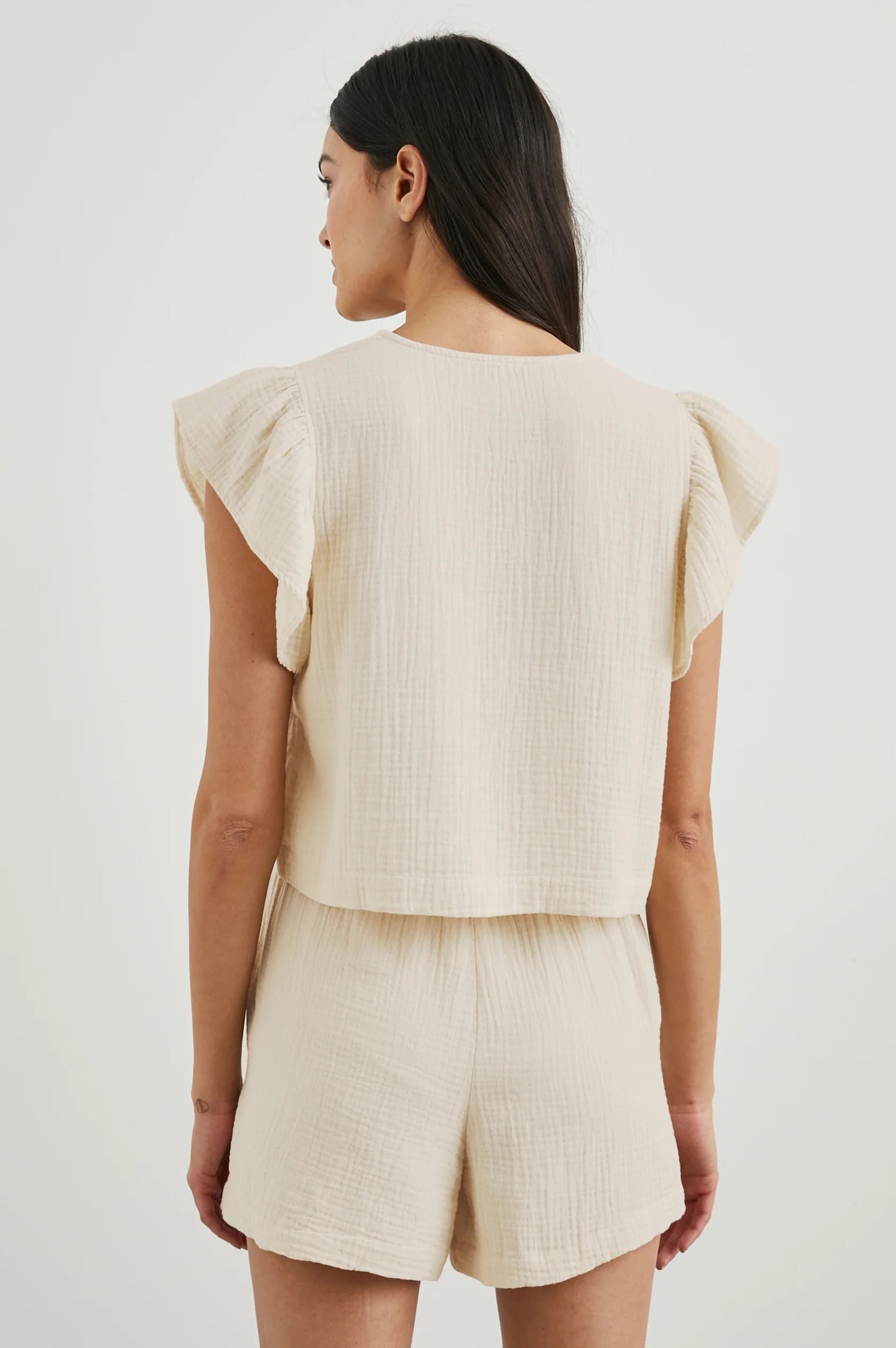 Rails Miley Cotton Gauze Top in Flax | Size XS