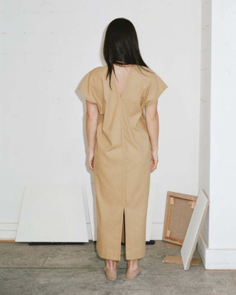 Baserange Dadar Silk Midi Dress in Nami Green | Size Small