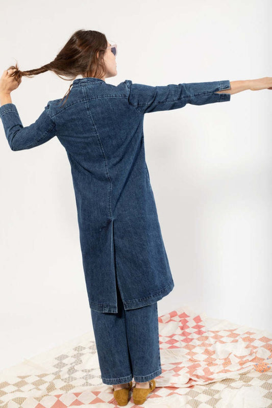 Carleen Birdie Duster in Pacific Blue Denim | Size Medium
